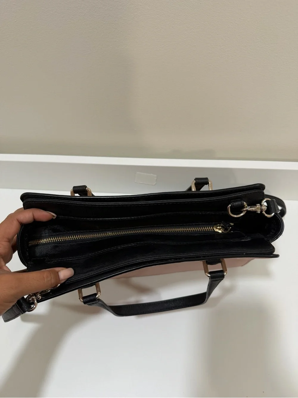 Kate Spade Laurel Way Reese Pink & Black Satchel